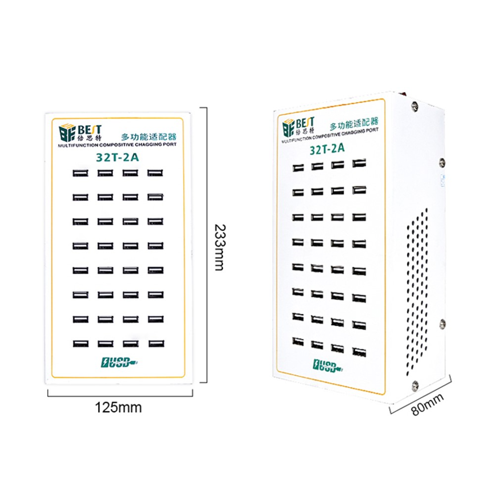 Nabíjačka stanice Best 32T-2A, 2A, 32 x USB-A, biela