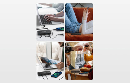 Nabíjačka Stanica BlitzWolf BW-i100, 120W, 5A, 2 x USB-A - 3 x USB-C, Čierna