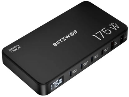 BlitzWolf BW-S30 Charging Station, 175W, 5A, 2 x USB-A - 4 x USB-C, Black