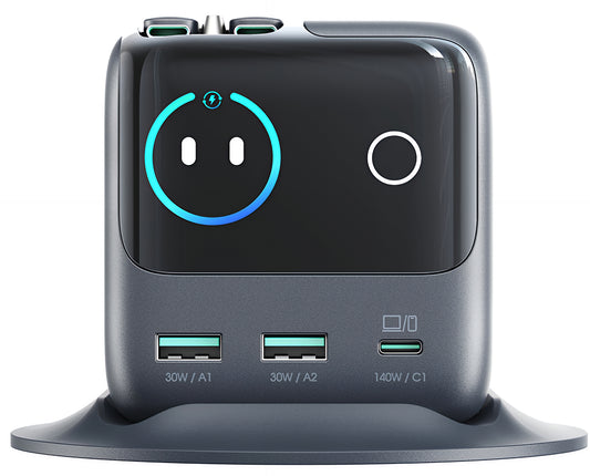 Nabíjačka Stanica s Káblom USB-C Joyroom Podix JR-TRD01, 140W, 1 x USB-C - 2 x USB-A, Sivá