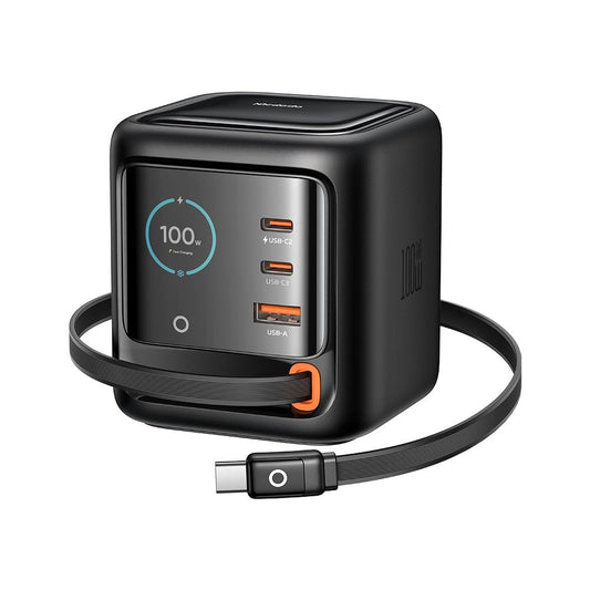 Nabíjačka Stanica s USB-C Káblom Mcdodo FreeGo CH-1391 Displej, 100W, 5A, 1 x USB-A - 2 x USB-C, Čierna
