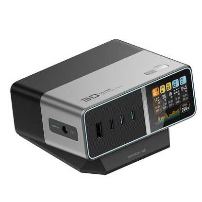 Nabíjačka stanica Cuktech TA3005U, 300W, 1 x DC - 1 x USB-A - 3 x USB-C, sivá