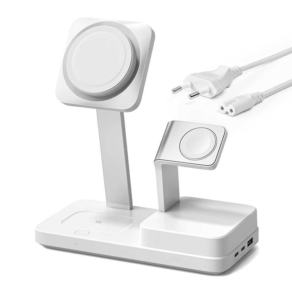 Nabíjačka Stanica ESR CryoBoost QI 6in1, 100W, 2 x USB-A - 1 x USB-C, Biela