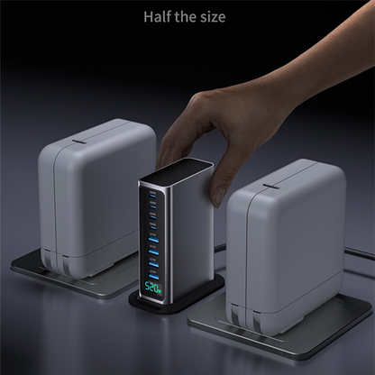 Nabíjačka stanice OEM, 520W, 5A, 4 x USB-A - 4 x USB-C, Sivá