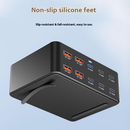 Nabíjačka Stanica OEM HW66, 330W, 5A, 4 x USB-A - 6 x USB-C, Čierna