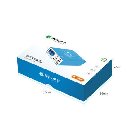 Nabíjačka Stanica Relife RL-304P, 40W, 3A, 1 x USB-C - 5 x USB-A, Modrá