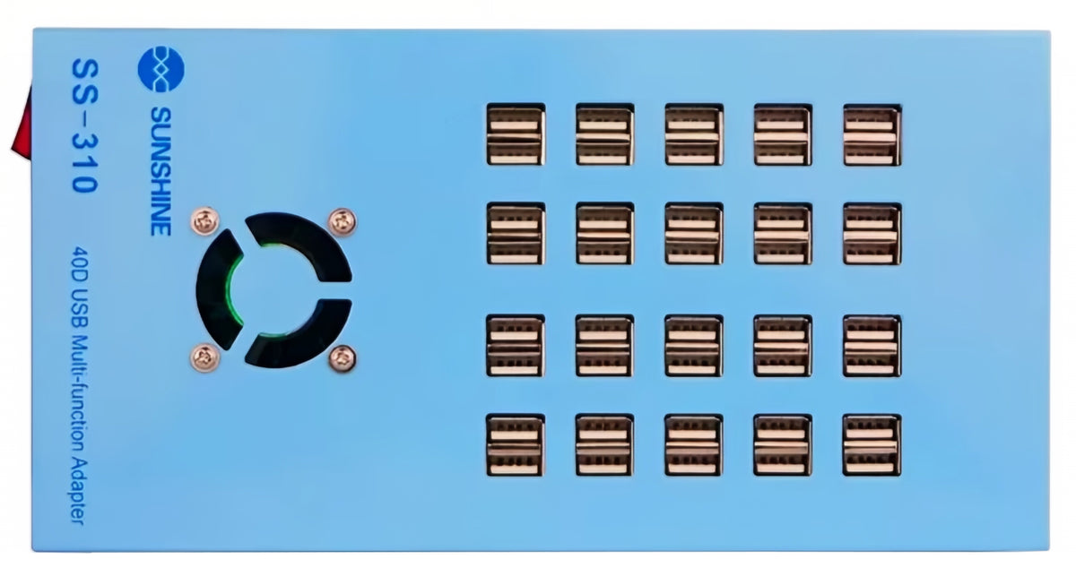 Nabíjačka stanice Sunshine SS-310, 40 x USB-A, modrá