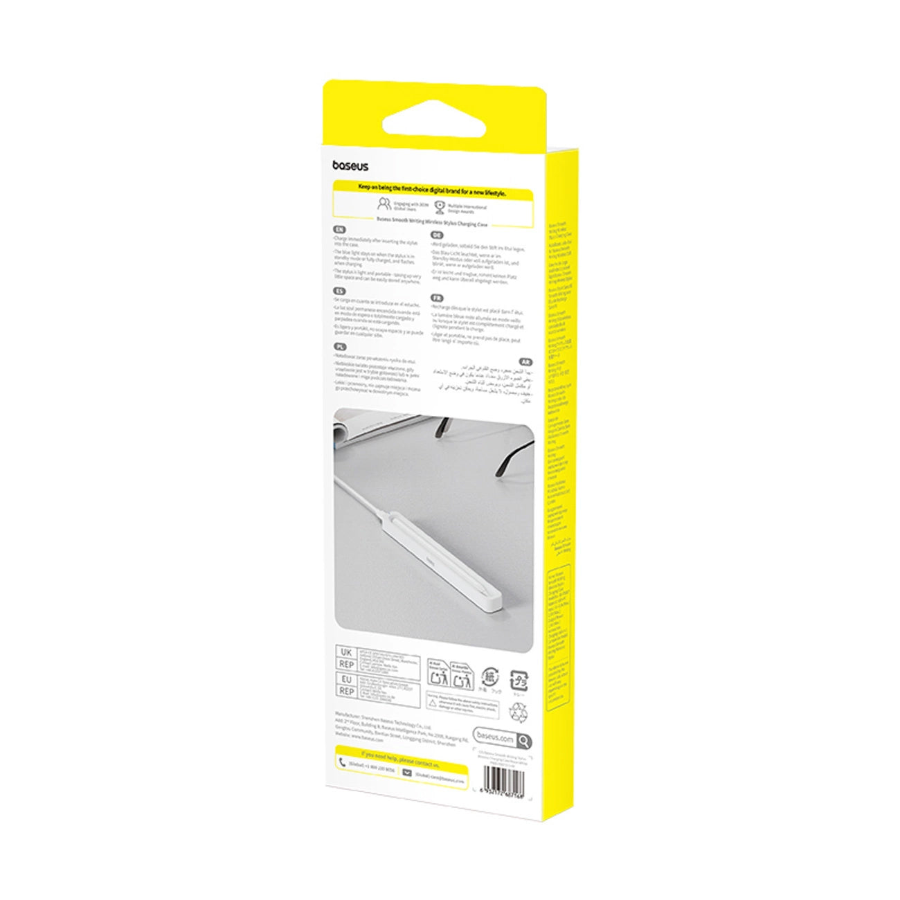 Bezdrôtová nabíjačka Baseus pre Touchpen Smooth Writing Stylus, Biela P80015907213-00