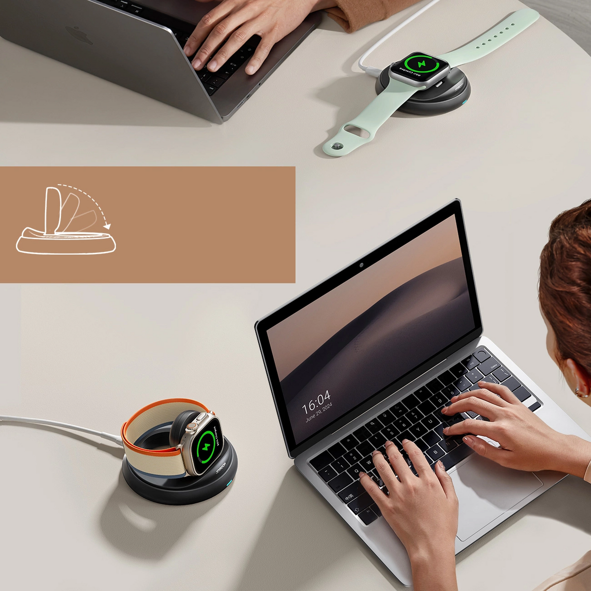 Bezdrôtová nabíjačka Joyroom JR-W12 pre Apple Watch Series, čierna