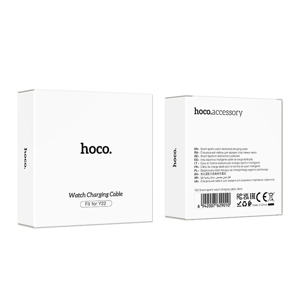 Nabíjací kábel pre Smartwatch HOCO Y22, USB-A, Čierny