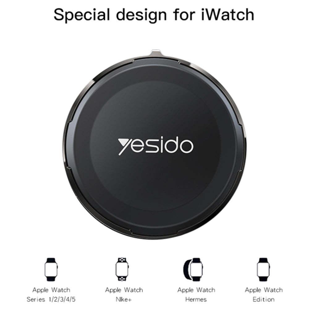 Yesido DS18 Wireless Charger for Apple Watch Series, Black