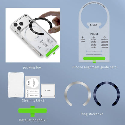 Kovová nálepka Tech-Protect MMP-210, Sada 2 kusy, Modro Strieborná