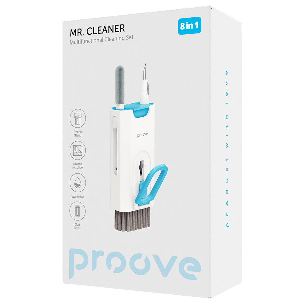 Čistiaci nástroj Proove Mr.Cleaner, 8v1, biely