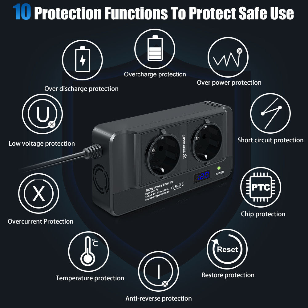 Autoinverter Techsuit PowerDriveX, 200W