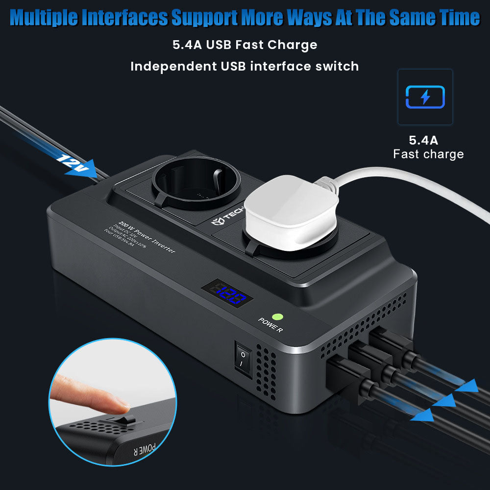 Autoinverter Techsuit PowerDriveX, 200W