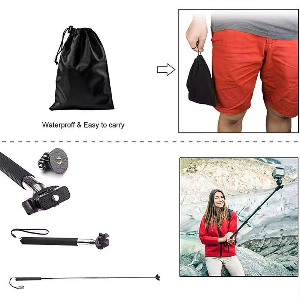 Sada príslušenstva pre športovú kameru Techsuit SA15 pre GoPro / SJCAM Series, 15v1, Čierna