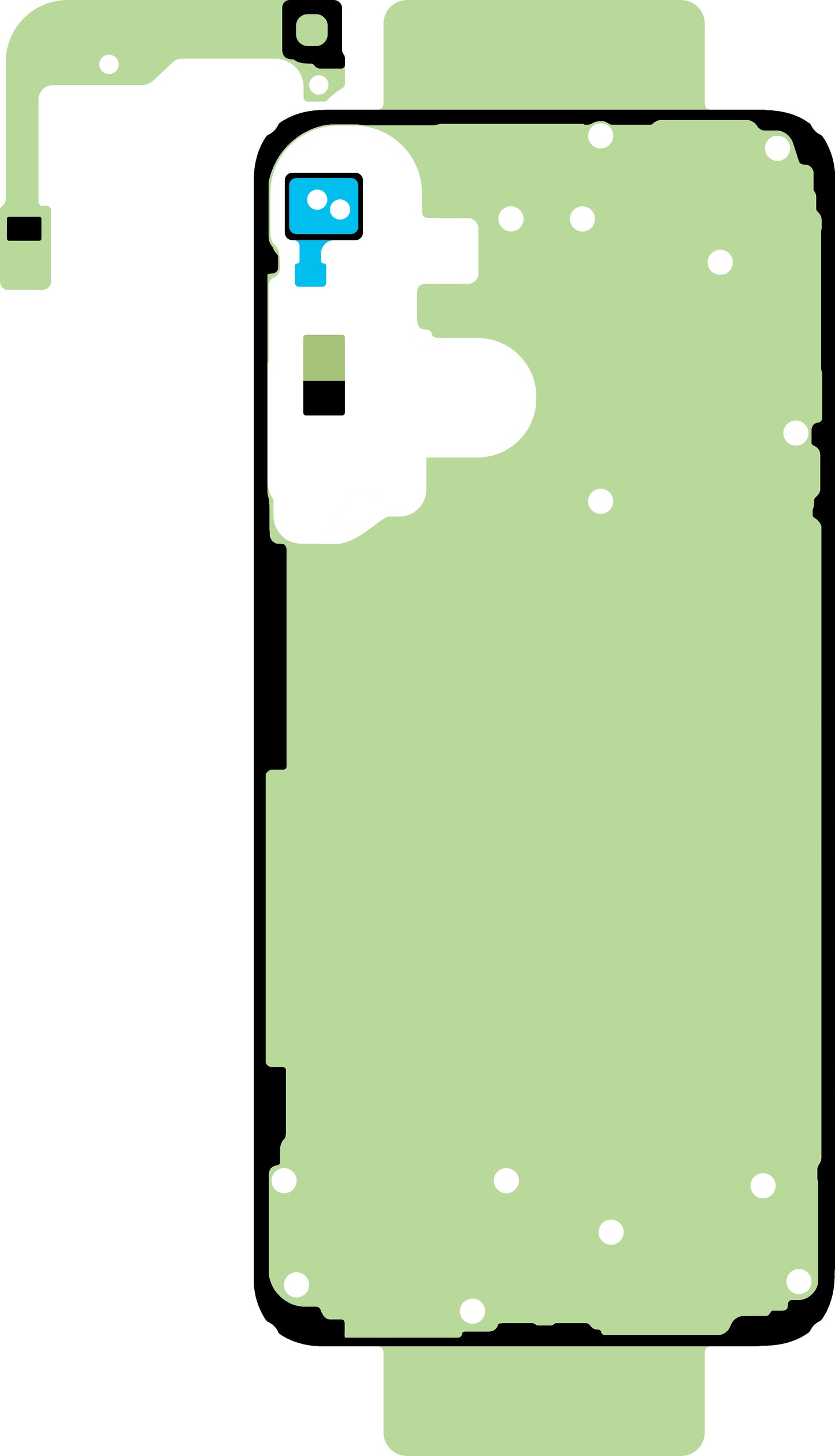 Lepiaca sada na kryt batérie Samsung Galaxy S23+ S916, Service Pack GH82-30556A
