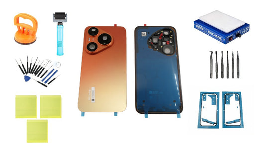 Súprava zadného krytu batérie Huawei Pura 90s Pro Orange Soda Service Pack a špecializované servisné nástroje