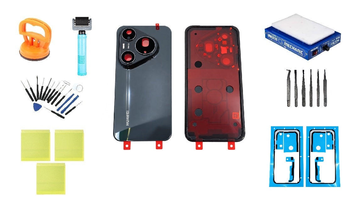 Súprava zadného krytu batérie Huawei Pura 90s Pro Max Graphite Black Service Pack a špecializované servisné nástroje