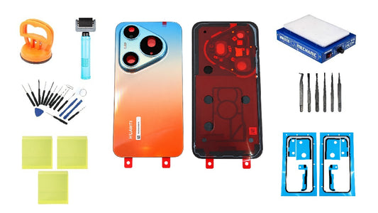 Súprava zadného krytu batérie Huawei Pura 90s Pro Max Orange Ocean Service Pack a špecializované servisné nástroje