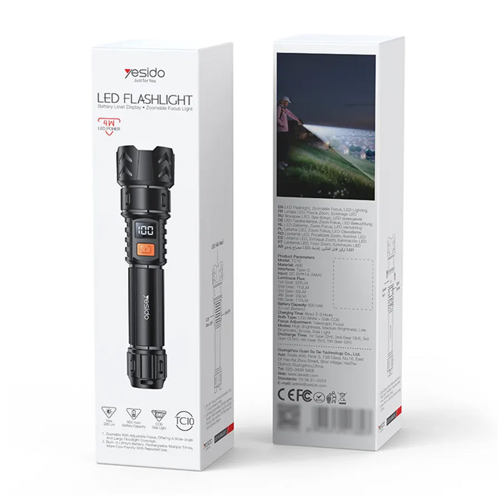 LED baterka Yesido TC10, 220lm