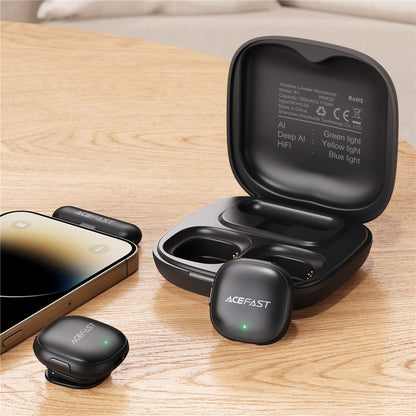 Lavaliera Acefast R1, Lightning, Sada 2 kusy, Čierna