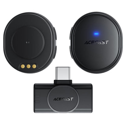 Lavaliera Acefast R3, USB-C, Sada 2 kusy, Čierna