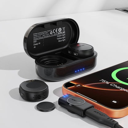 Lavaliera Acefast R3, USB-C, Sada 2 kusy, Čierna