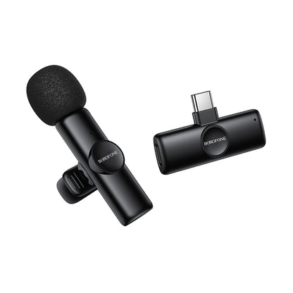 Lavalierový mikrofón Borofone BFK16 Winner, USB-C, čierny