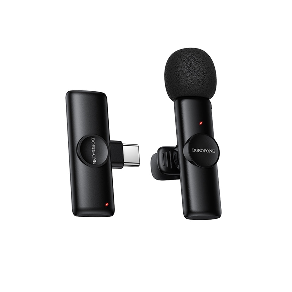 Lavalierový mikrofón Borofone BFK16 Winner, USB-C, čierny