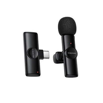 Lavalierový mikrofón Borofone BFK16 Winner, USB-C, čierny