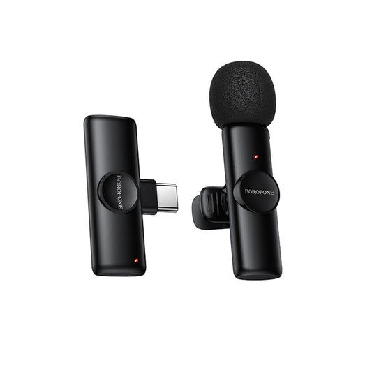 Lavalierový mikrofón Borofone BFK16 Winner, USB-C, čierny