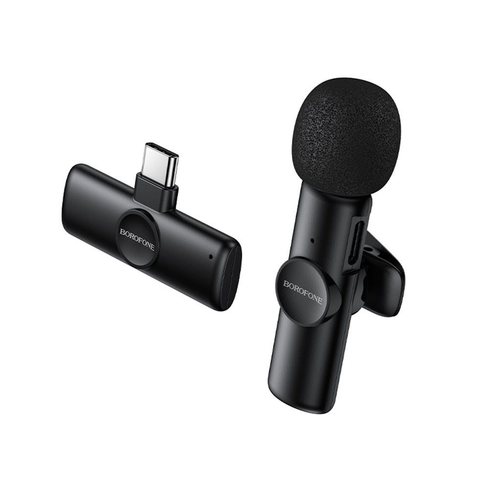 Lavalierový mikrofón Borofone BFK16 Winner, USB-C, čierny