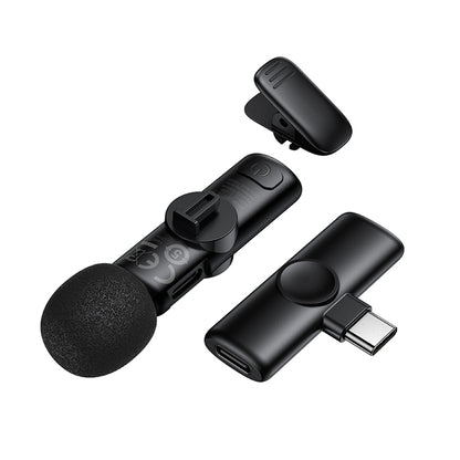 Lavalierový mikrofón Borofone BFK16 Winner, USB-C, čierny