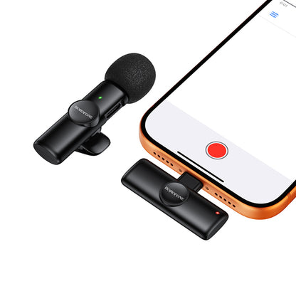 Lavalierový mikrofón Borofone BFK16 Winner, USB-C, čierny