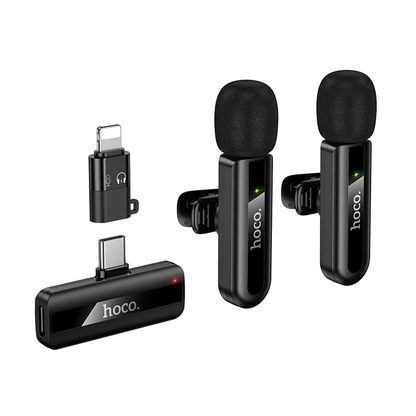 Lavaliera HOCO L20A, USB-C / Lightning, Sada 2 kusy, Čierna
