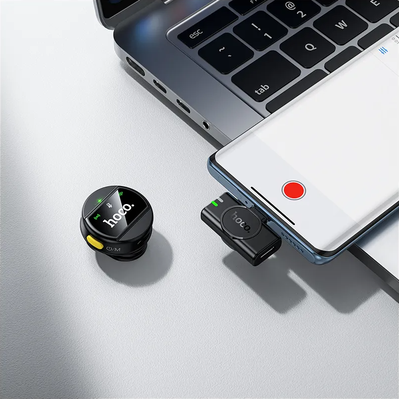 Lavaliera HOCO L21, USB-C, Čierna