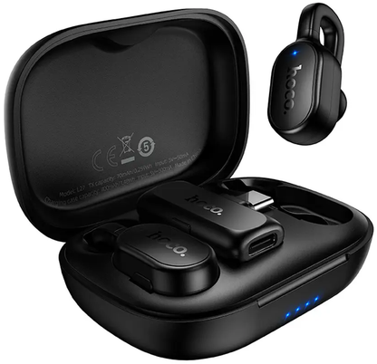 Lavaliera HOCO L27, USB-C, Sada 2 kusy, Čierna