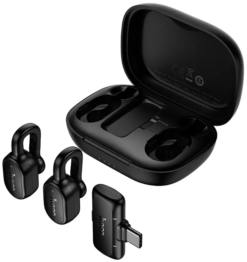 Lavaliera HOCO L27, USB-C, Sada 2 kusy, Čierna