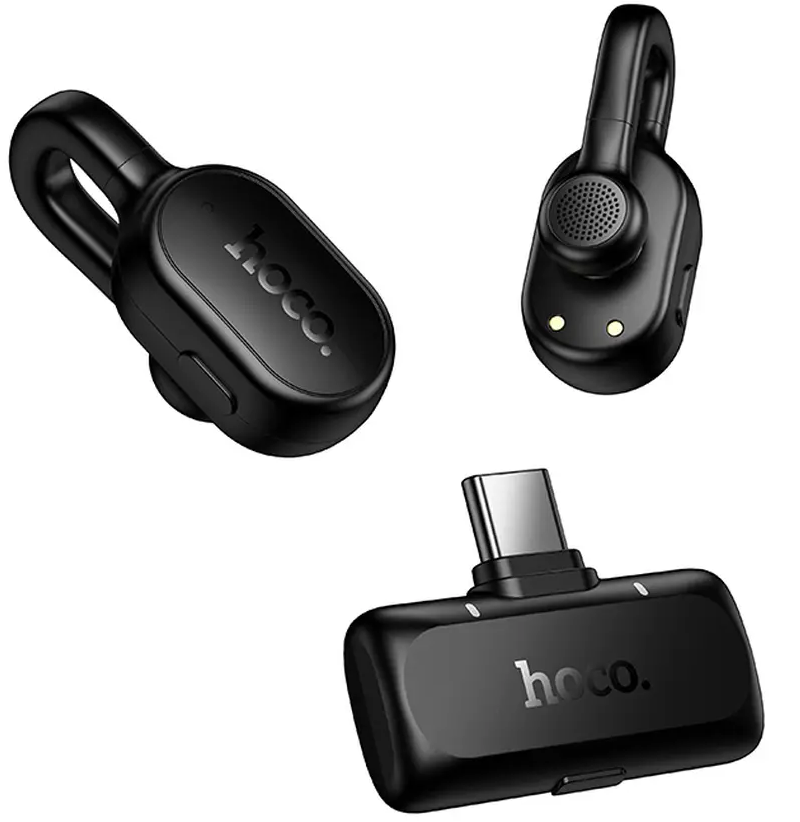 Lavaliera HOCO L27, USB-C, Sada 2 kusy, Čierna