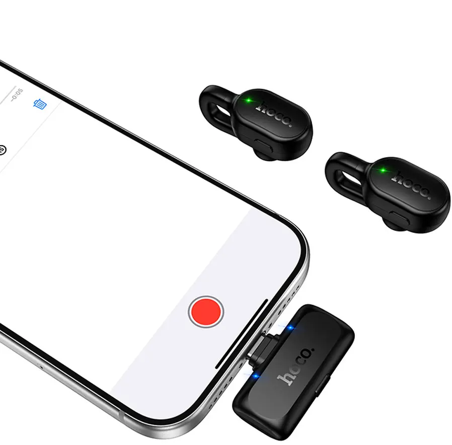 Lavaliera HOCO L27, USB-C, Sada 2 kusy, Čierna