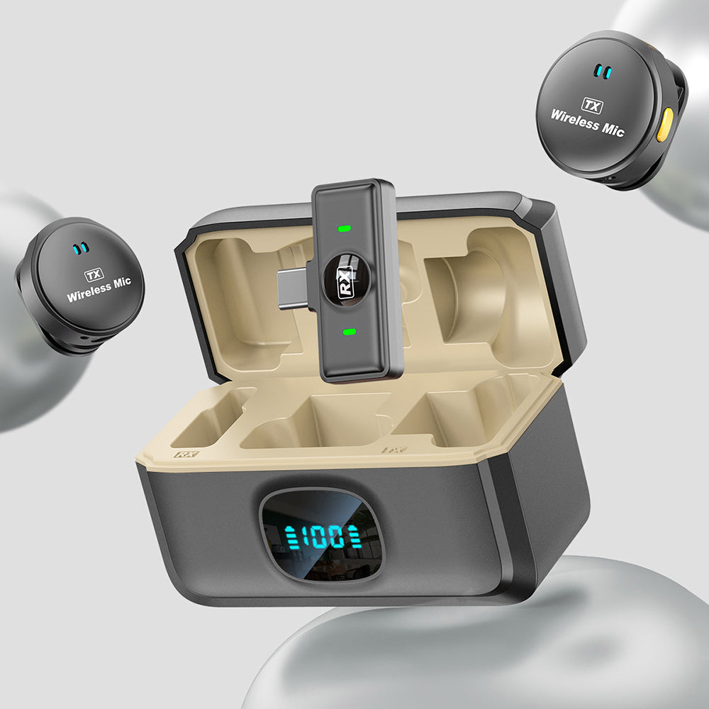 Lavaliera Techsuit LW5, USB-C, Sada 2 kusy, Čierna