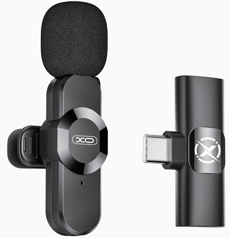 Lavaliera XO Design MC14 Dual, USB-C / Lightning, Sada 2 kusy, Čierna