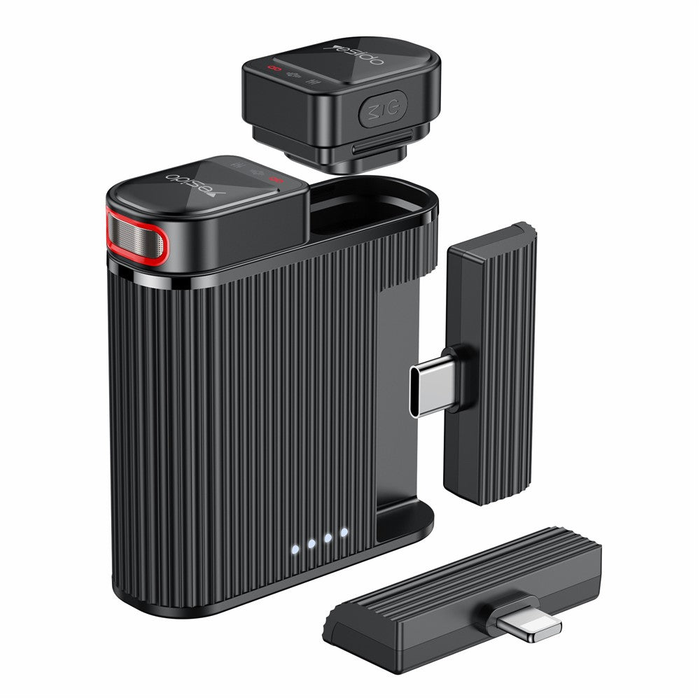 Lavaliera Yesido KR19, USB-C / Lightning, Sada 2 kusy, Čierna