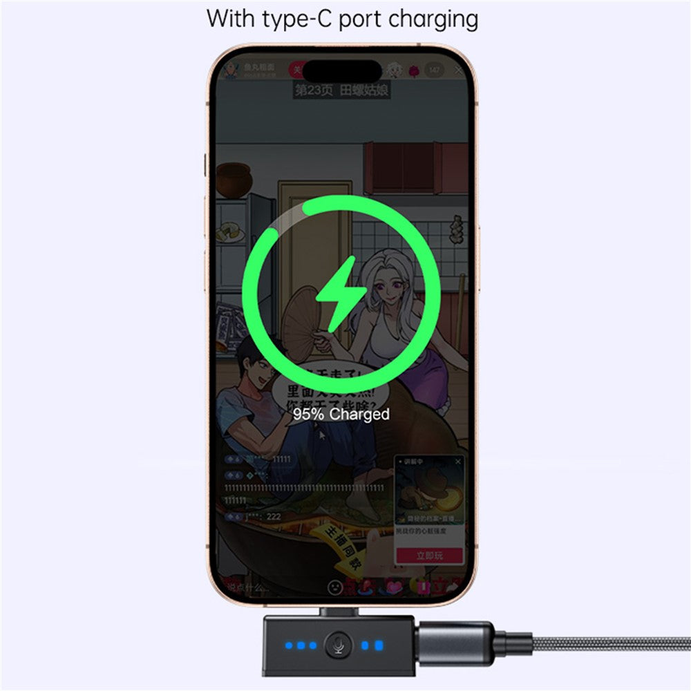 Lavaliera Yesido KR19, USB-C / Lightning, Sada 2 kusy, Čierna