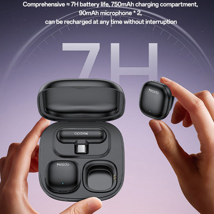 Lavaliera Yesido KR21, USB-C, Sada 2 kusy, Čierna