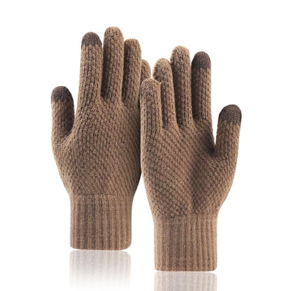 Dotykové zimné rukavice pre mužov Techsuit ST0013, veľkosť 22 cm, hnedé