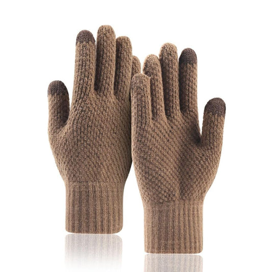Dotykové zimné rukavice pre mužov Techsuit ST0013, veľkosť 22 cm, hnedé