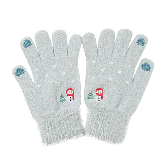 Dámske zimné dotykové rukavice Techsuit ST0011, veľkosť 17 cm, modré