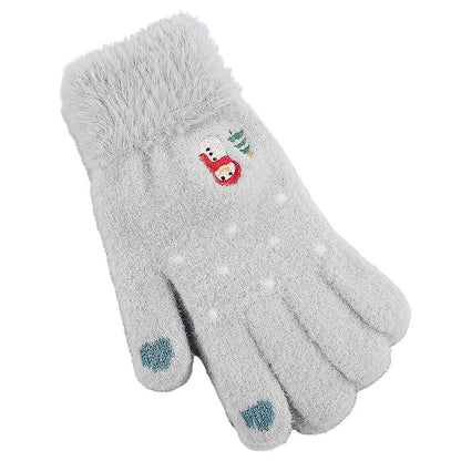 Dámske zimné dotykové rukavice Techsuit ST0011, veľkosť 17 cm, modré